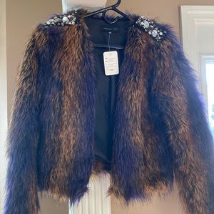 Faux fur jacket